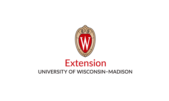 Extension University of Wisconsin-Madison logo featuring a red crest with a white letter W.
