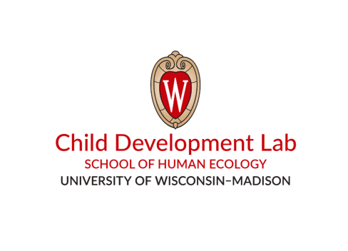 Child Development Lab logo, School of Human Ecology, University of Wisconsin-Madison with crest.